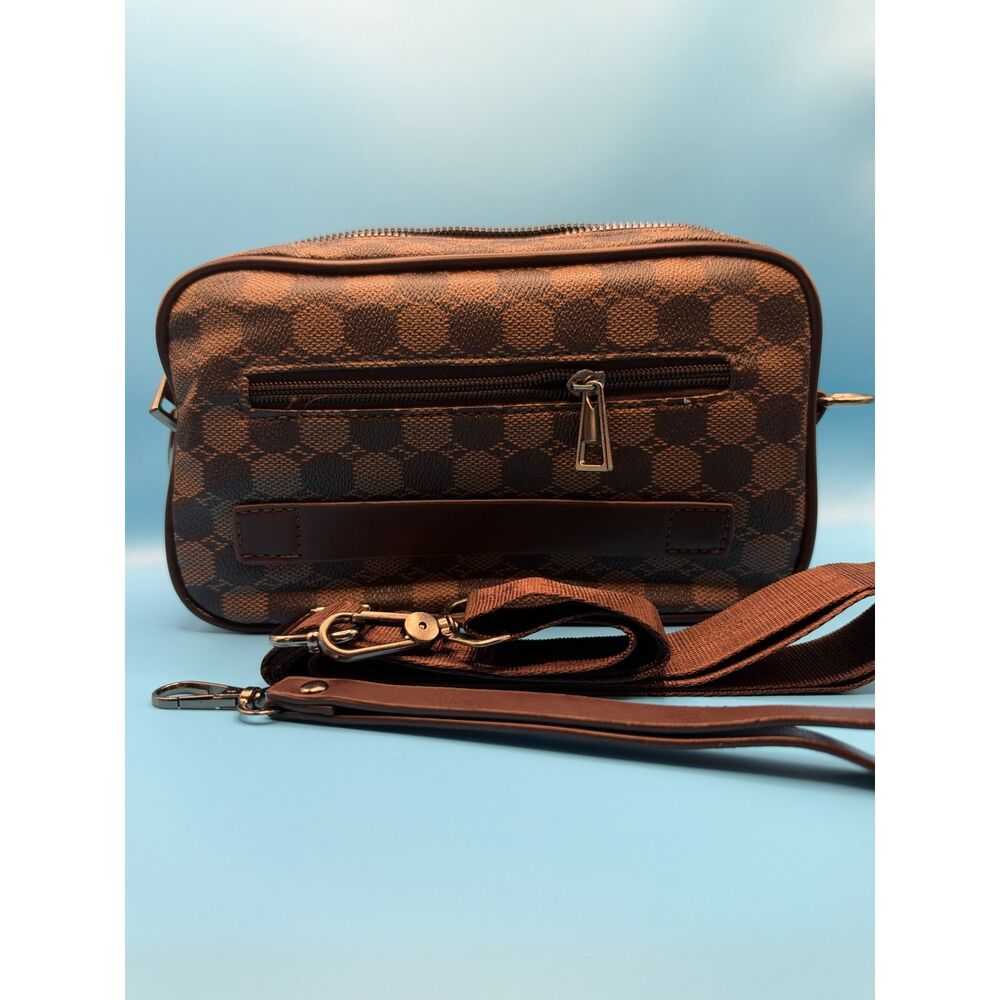 Brown and Black check Crossbody bag